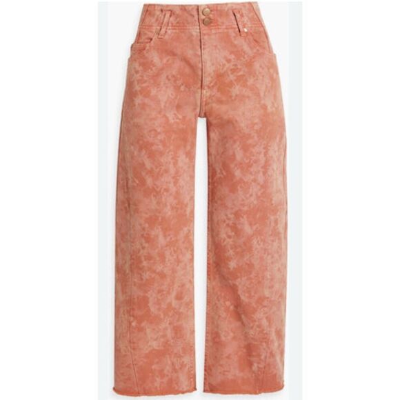 Ulla Johnson Margot Aura Wash Peach Denim Wide Leg High Rise Jeans NWT Size 26 - Picture 1 of 10